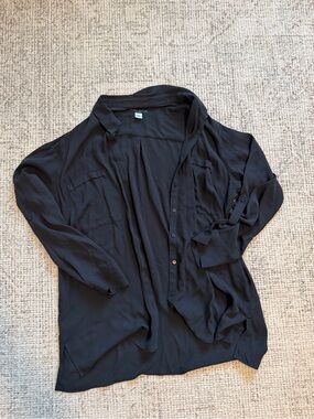 Simply Styled Black Button-Up Shirt
